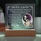 Printed Square Acrylic Plaque with LED, Karwachauth gift for wife, indian festival gift for wife