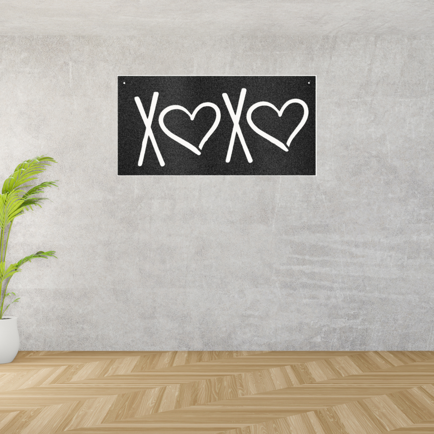 XOXO Laser Cut Metal Sign, Hugs And Kisses Metal Wall Art Home Decor. Gift your loved one hugs and kisses