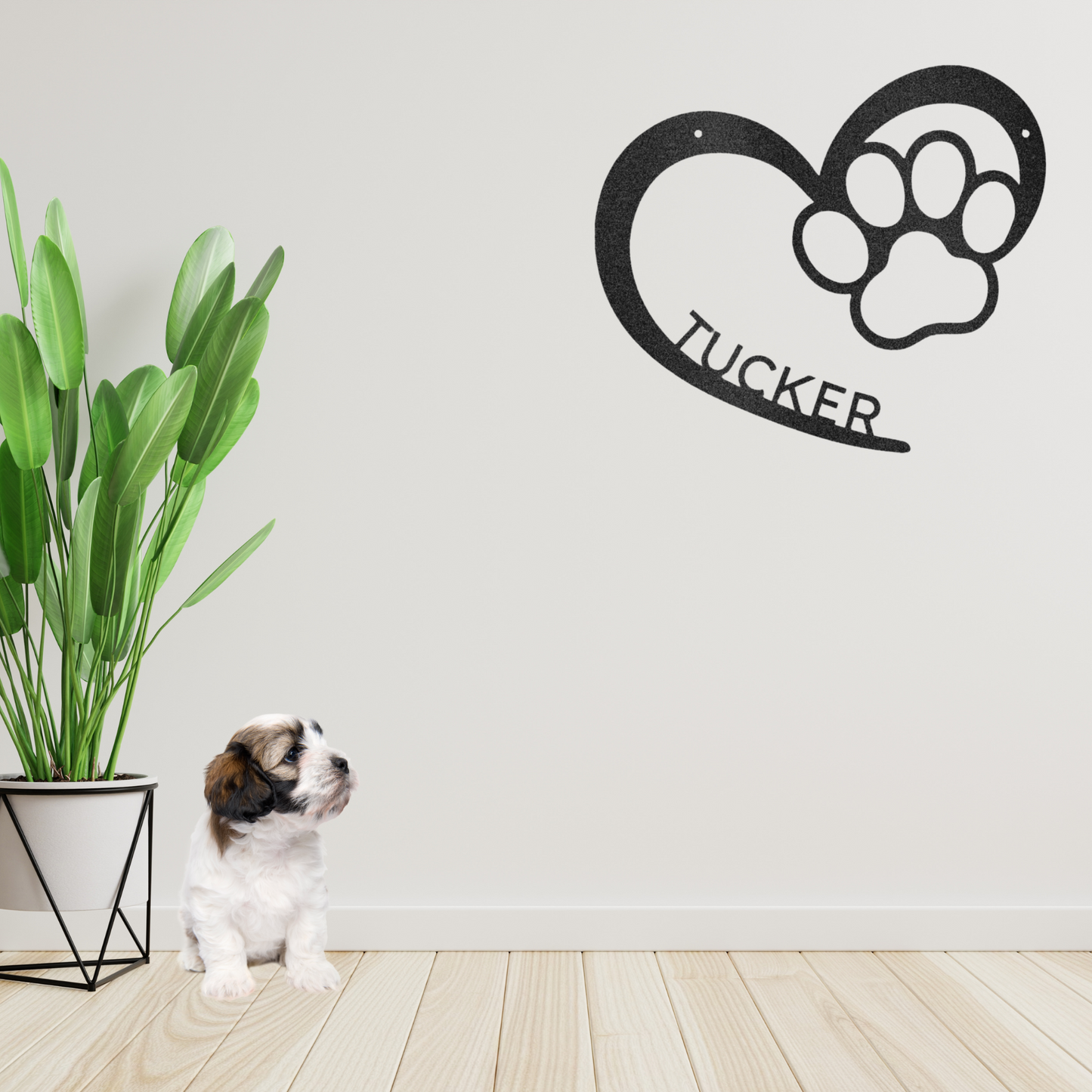 Personalized Puppy Love Metal Wall Art dog lovers home decor wall steel art dog pet parents pet moms and dads self indulgence pet passion