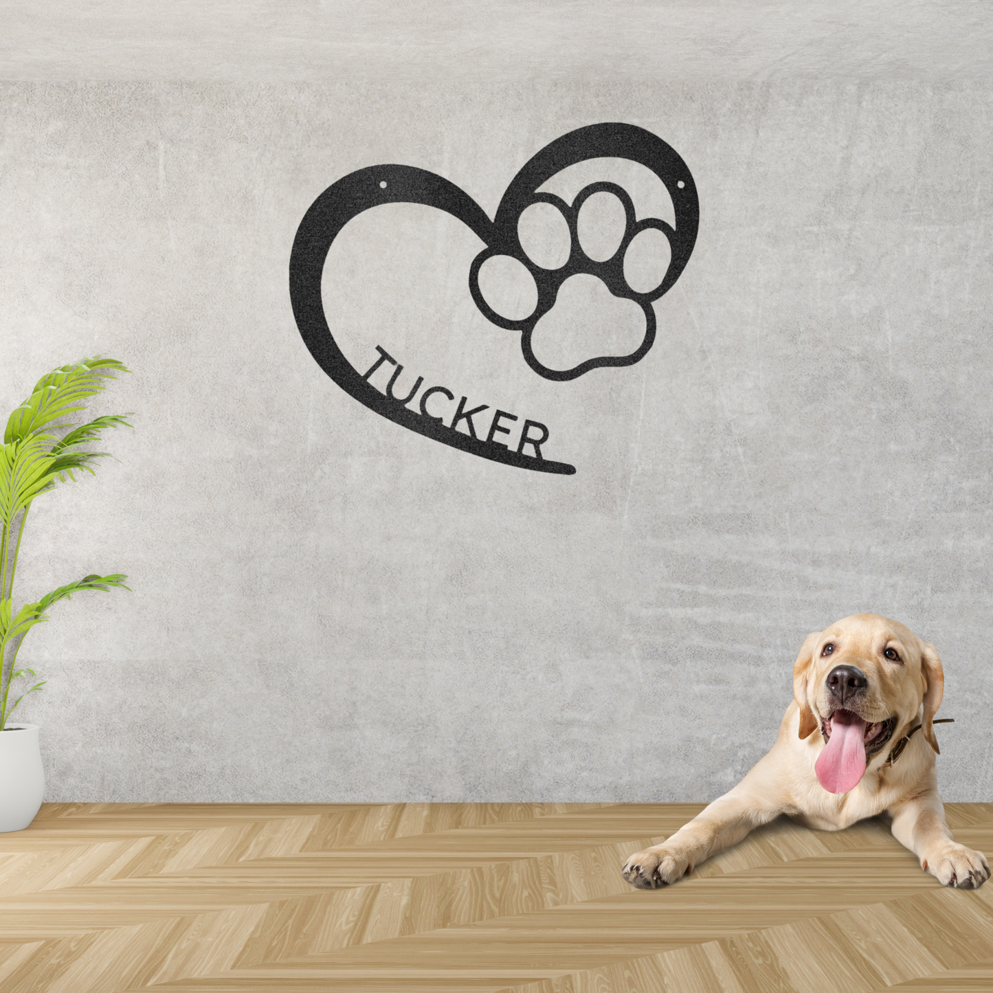 Personalized Puppy Love Metal Wall Art dog lovers home decor wall steel art dog pet parents pet moms and dads self indulgence pet passion