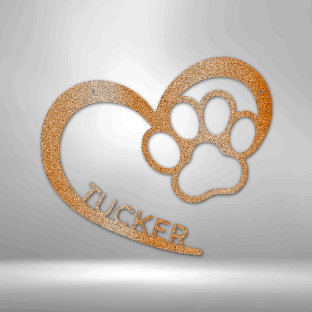 Personalized Puppy Love Metal Wall Art dog lovers home decor wall steel art dog pet parents pet moms and dads self indulgence pet passion