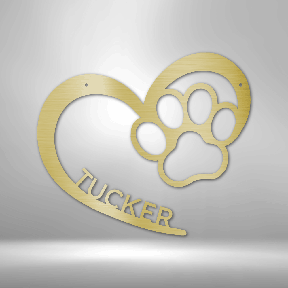 Personalized Puppy Love Metal Wall Art dog lovers home decor wall steel art dog pet parents pet moms and dads self indulgence pet passion