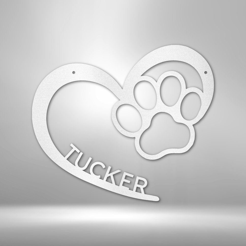 Personalized Puppy Love Metal Wall Art dog lovers home decor wall steel art dog pet parents pet moms and dads self indulgence pet passion