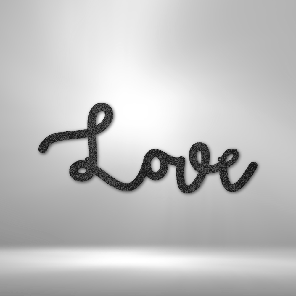 Love Script - Steel Sign