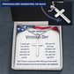 Personalized Stainless Steel Cross Necklace with Engraving, gift for husband on Veteran's Day