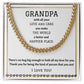 Cuban Link Chain, Grandpa gift, gifts for grandfather for fathers day, Christmas, birthday, thanksgiving