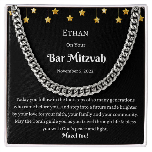 Bar Mitzvah Keepsake gift, Hebrew School Gift, Bar Mitzvah Gift, Star of David Gift, Bar Mitzvah Necklace, Personalized Bar Mitzvah, Bris Gift