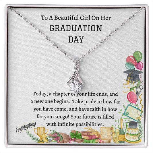 Alluring beauty necklace, gift for daughter, granddaughter, niece, friend on her graduation day