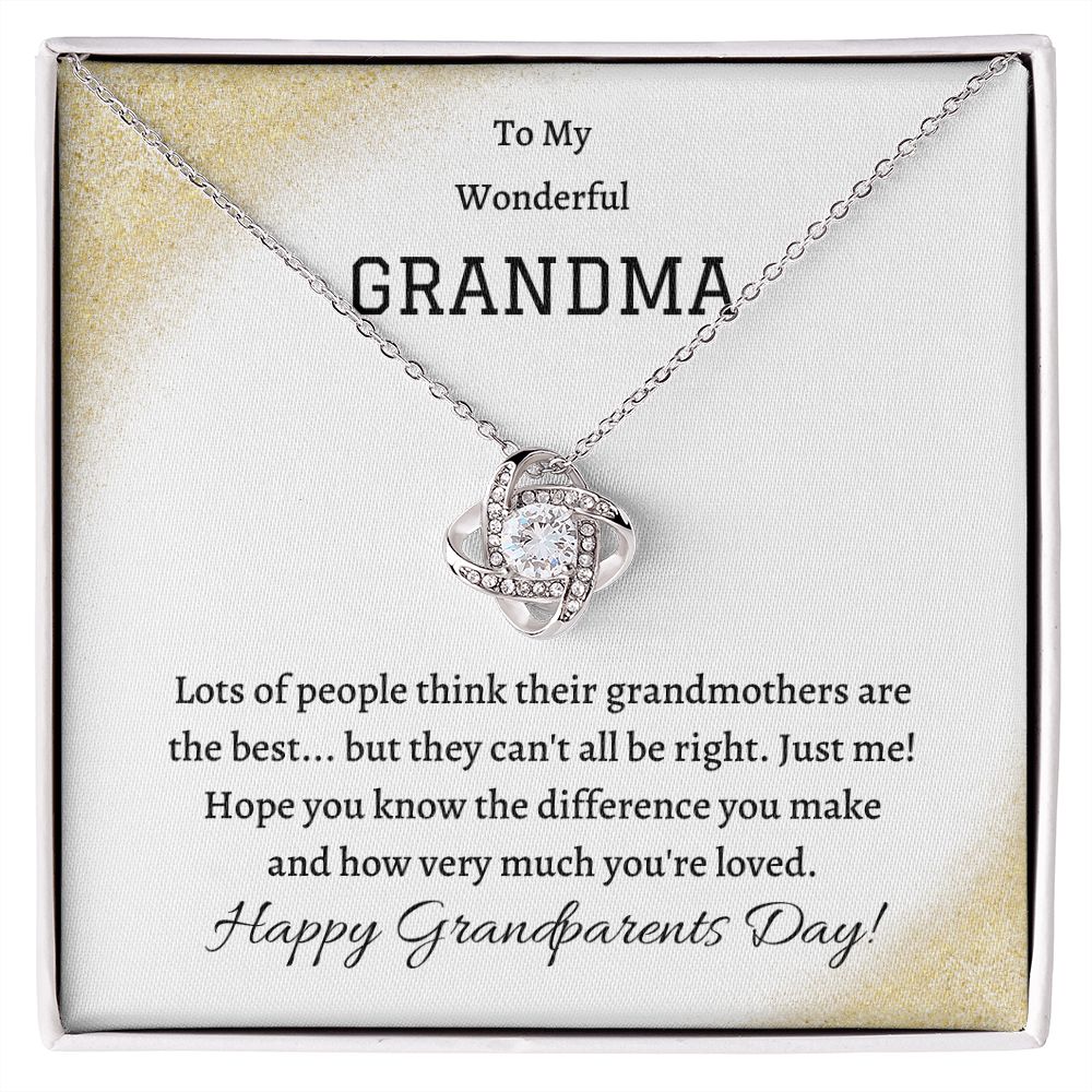 Love Knot, Gifts For Grandma, Grandma Gift From Granddaughter, Grandma Gift From Grandson, Grandma Necklace, Grandmother Sentimental Gifts