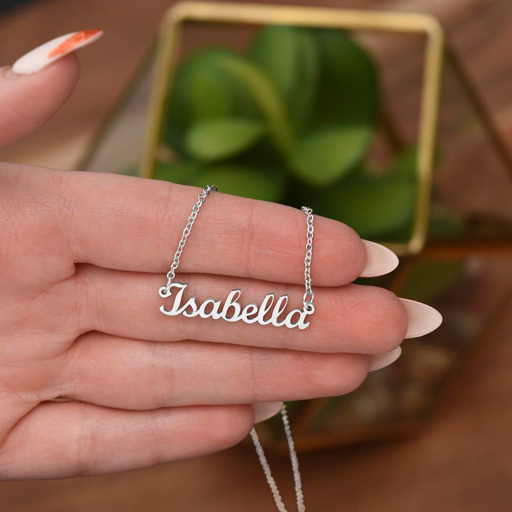 Collar Custom Name necklace, Regalo para querida hermana en Navidad.