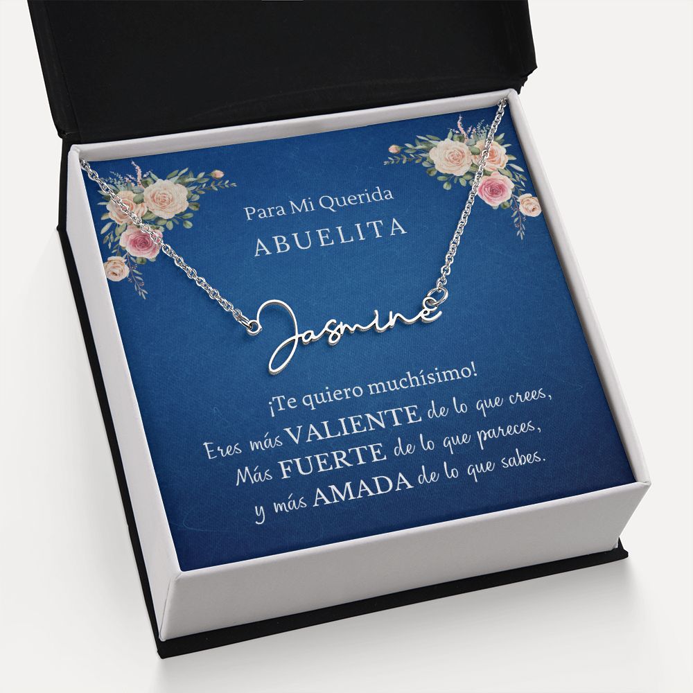 Collar con Nombre personalizado, regalo para abuelita en su cumple, día de la madre