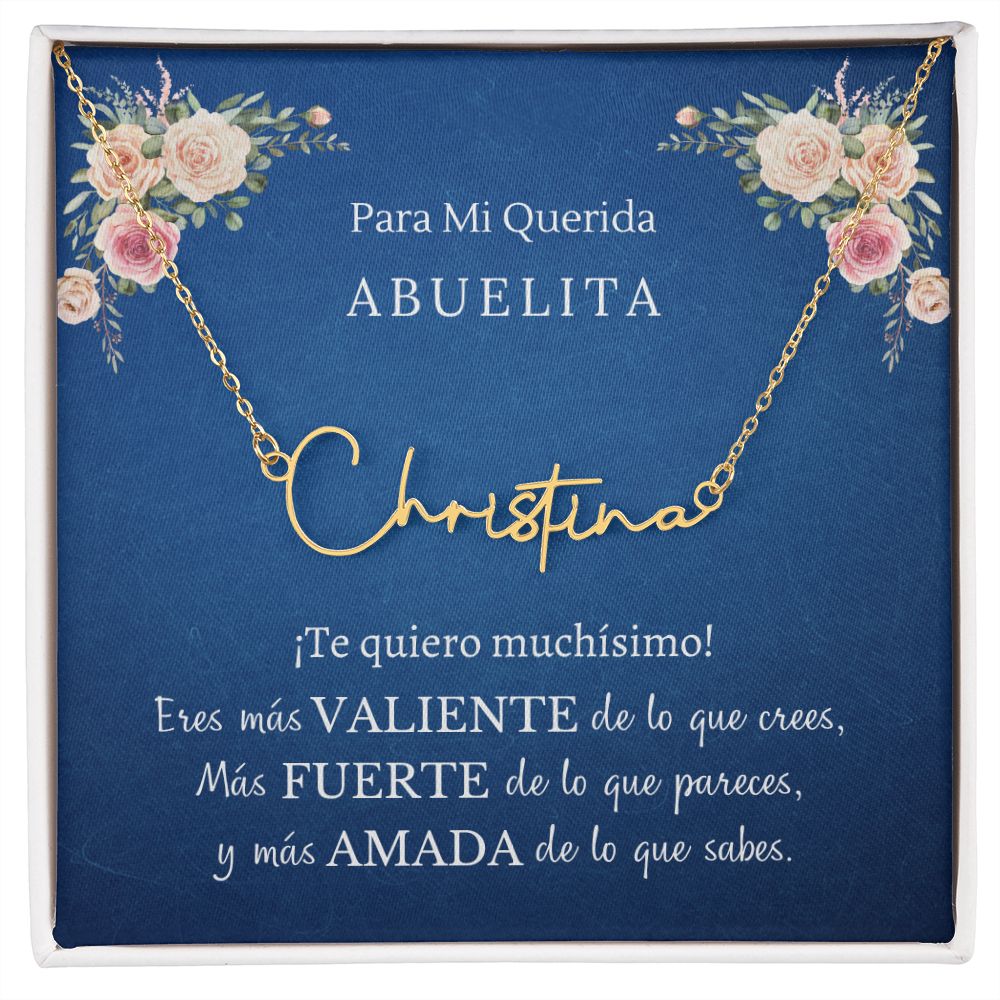 Collar con Nombre personalizado, regalo para abuelita en su cumple, día de la madre