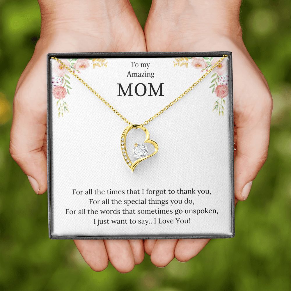 Forever Love necklace, gift for Mother, Mom, For thanksgiving, Christmas, her birthday or any other occasion