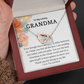 Interlocked hearts necklace, gift for grandmother, grandma, nana on her birthday, grandparents day, Thanksgiving, ChriIn